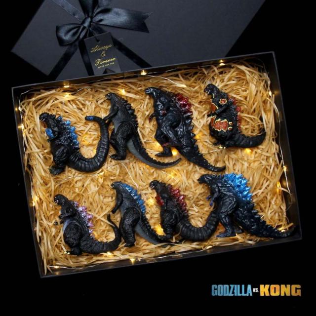 콩 vs 고질라 괴수 피규어 시리즈 선물세트 모형 공룡 인형 액션 피규어 키토라, (3대) 고질라 피겨 8종개