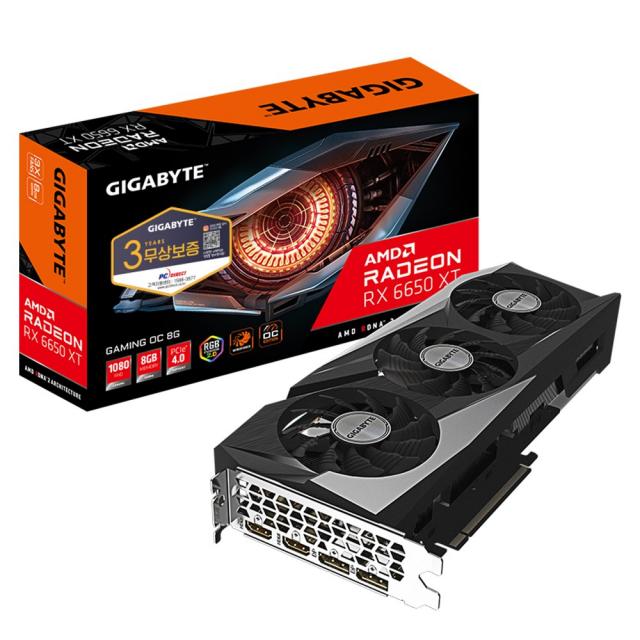 GIGABYTE 라데온 RX 6650 XT Gaming OC D6 8GB 피씨디렉트, 단일상품