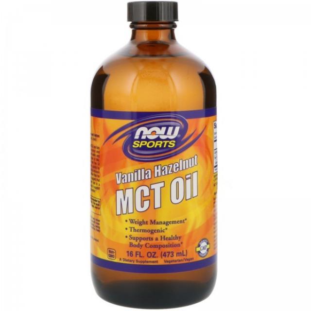 나우푸드 Now Foods 스포츠 MCT 오일 바닐라 헤이즐넛 16 fl oz (473 ml)