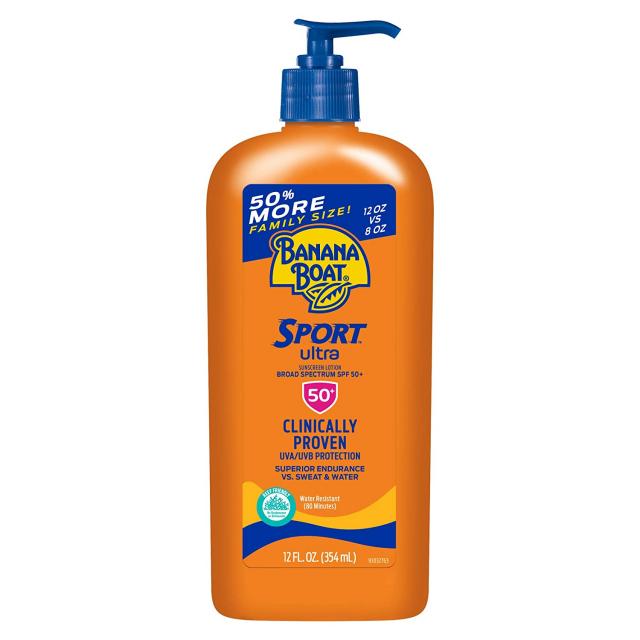 바나나 보트 과격파 스포츠 암초 우호적인 자외선 차단제 로션 넓은 스펙트럼 spf 50 12 온스, Sport Lotion SPF 50