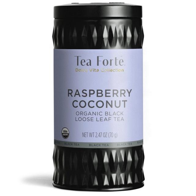 Tea Forte Organic Black Tea Raspberry Coconut 2.47 Ounces, 선택, 상세설명참조