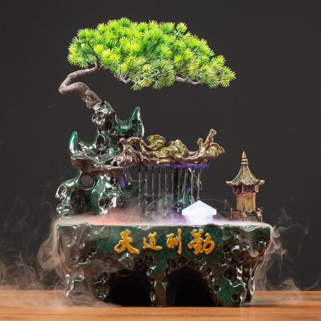 BUZZLE 세라믹 클래식 절경 인테리어 분수대, 안개X