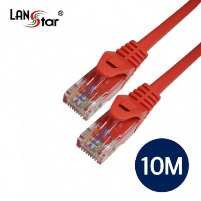 BFW501573[LANStar] 랜스타 CAT.5E UTP 랜케이블 레드 [10M/레드][LS-5UTPD-10MR], 단일색상