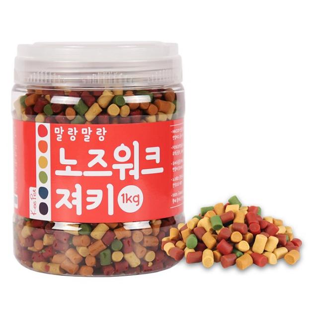 킵펫 말랑말랑 노즈워크 져키 강아지 간식 1kg, 혼합맛, 1개