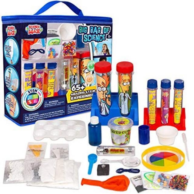 놀랍다! Toys Big Bag of Science Works-65 개 이상의 놀라운 실험이 포함 된 어린이 과학 실험 키트-첫, 단색_Big Bag of Science, 단색, 상세 설명 참조0