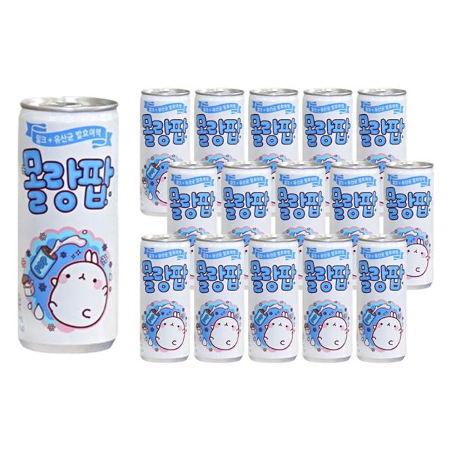 몰랑팝 250ml 30캔 밀크소다 유산균함유 부담없는탄산