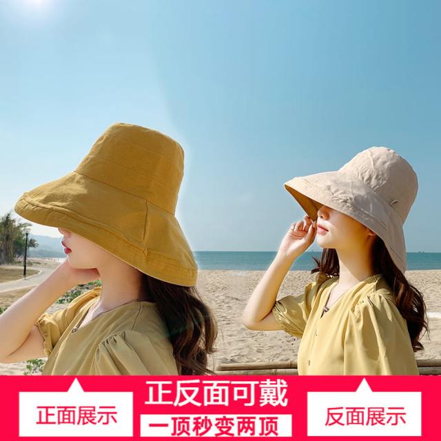 위파인더 셔링 벙거지 여성 여름 이면일 한국판 대형 계열을 키워서 외선 태양이 시퍼런 겨울 모자 햇빛 가리개 챙의 모자 자외선 차단.