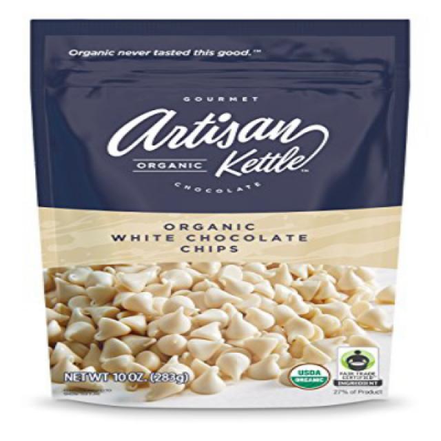 Artisan Kettle Organic White Chocolate Chips 10 Ounce (Pack of 6) 숙련공 주전자 유기농 흰색 초콜릿 칩스 283.5g (6, 1