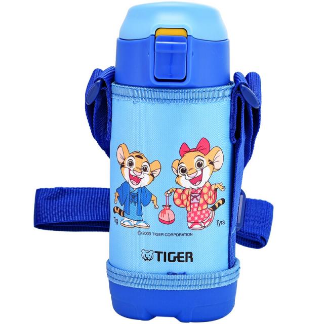 tiger 호패 보온컵 아동 카통 빨대컵 304 스테인리스강 1건을 열어 개탄용 물컵 MCF-B35C 350ml 파란 A, 상세페이지 참조