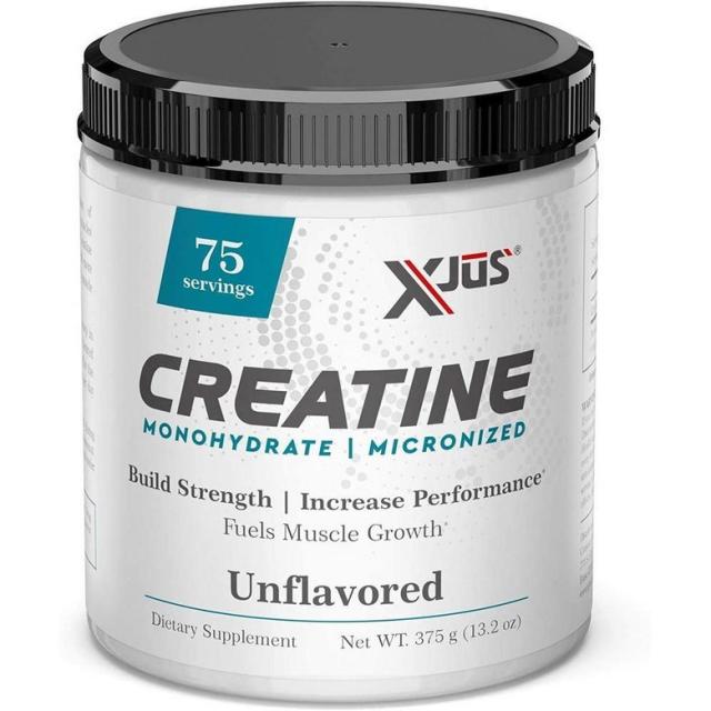 미국직구 Xjus Creatine Monohydrate 빠른 흡수를 위해 미분화 운동으로 근육 증가 증가 채식주의 자 친화적 필러 성분 없음 75 인분, 1set, 상세참조