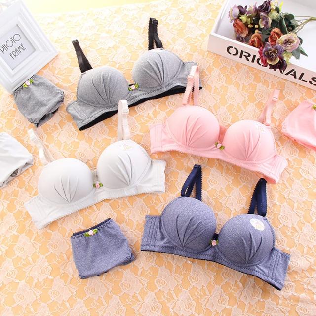위파인더 섹시한 소녀리스 ​​브라 소녀 순수한 수집 속옷 편안하고 통기성 간단한 소녀 속옷 정장 도매