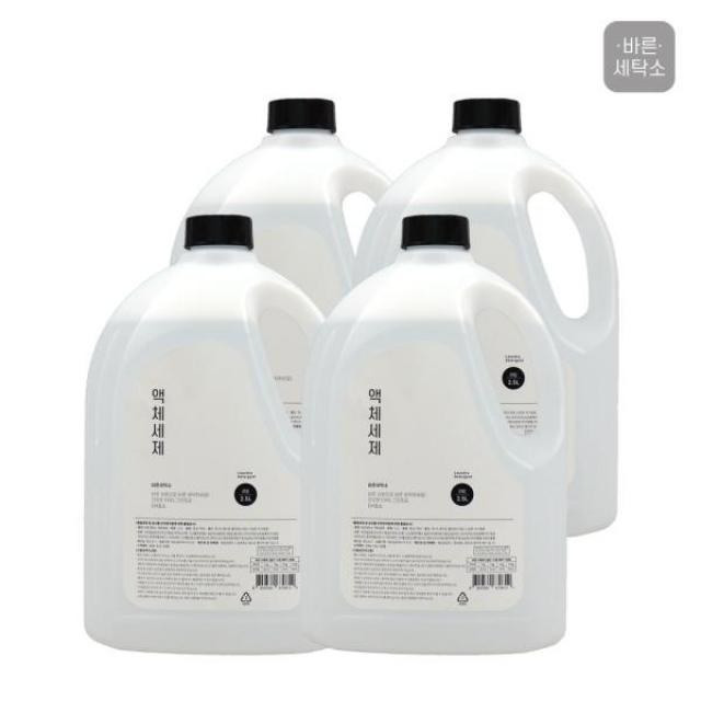 케이지커머스 바른세탁소 액체세제 2.5L X 4개 라임향, 1