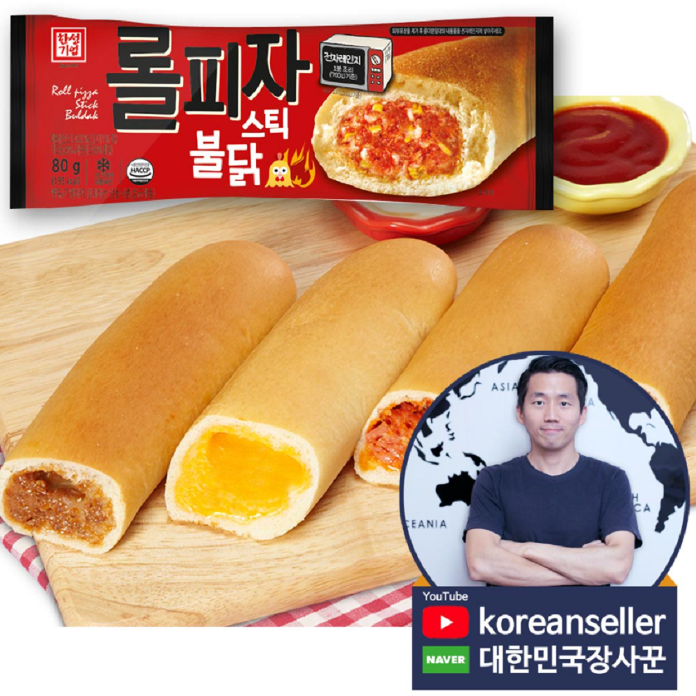 대한민국장사꾼 한성 롤피자스틱불닭 80g, 한성 롤피자스틱 불닭, 2개