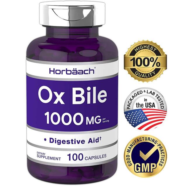 Horbaach 호바흐 Ox Bile 소화효소 1000mg 100캡슐 옥스바일 담즙, 1개