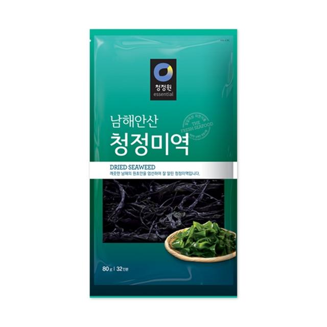 청정원 남해안산 청정 미역 80g 32인분 단품 1개