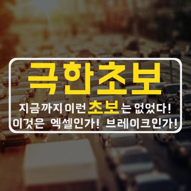 자동차 해시태그 극한 초보운전 스티커 위급상황 포인트 데칼 차량 악세사리 스티커용품, 02_B타입긴가로형쏠로1