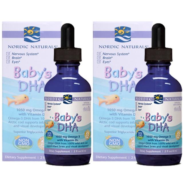 노르딕내츄럴스 어린이 DHA 1050mg 오메가-3 비타민D3, 60ml, 2개