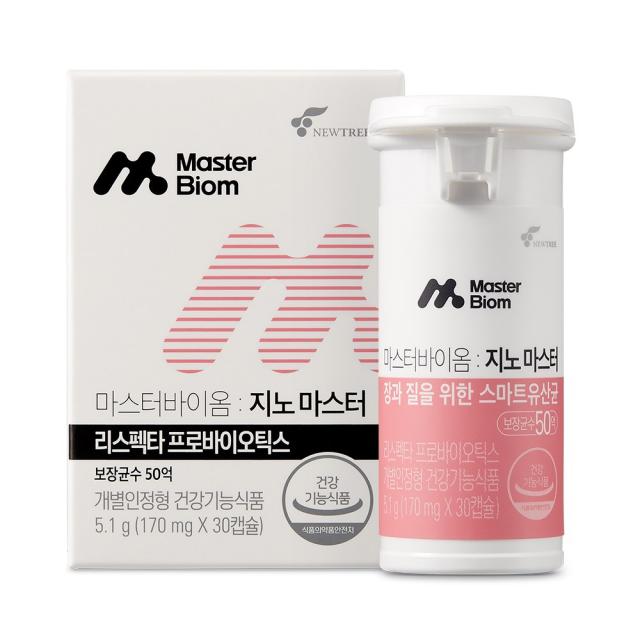 마스터바이옴 지노마스터 질건강유산균, 1병, 5.1g(170mg*30캡슐)