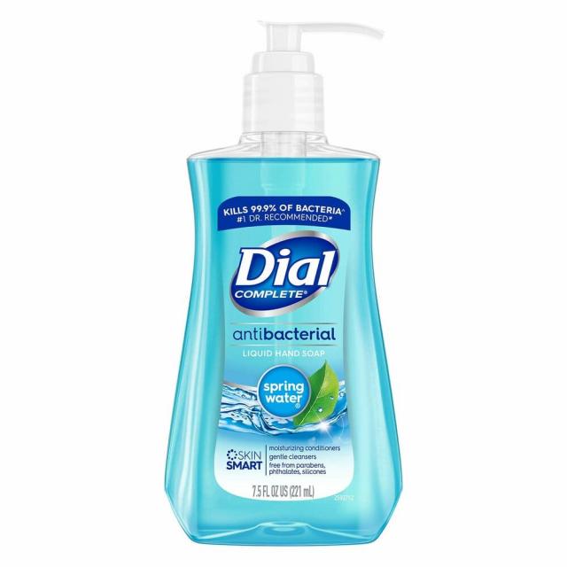 (미국직배) Dial 다이알 스프링워터 핸드워시 221ml 4팩 Antibacterial Liquid Hand Soap Spring Water 7.5 Fl Oz