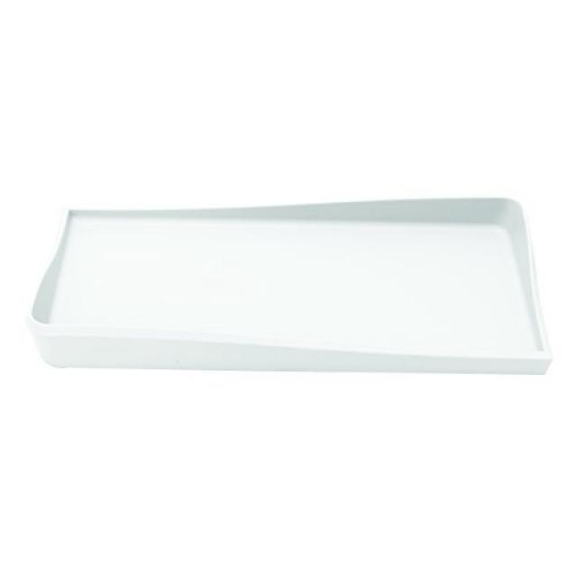 Silhouette Spaces Lifeboat Desk Tray 12.1” x 1.6” x 5.8” White (37536) 실루엣 공간 구명정 데스크 트레이 12.1 ”x, 1