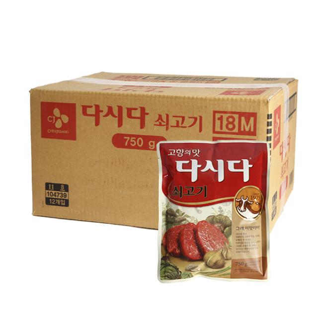 다시다 쇠고기 그래 이맛이야 750g 12입, 단일상품