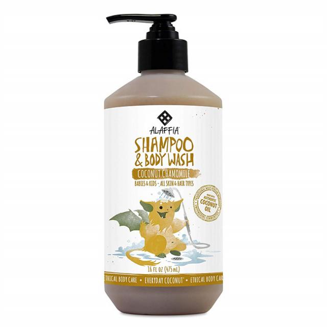 Alaffia Everyday Coconut Shampoo 알라피아 베이비 헤어 샴푸 및 바디워시16oz, 개