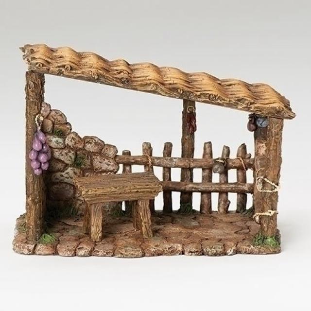 Roman 6” Bazaar For 3.5” Nativity Figures With Table Fontanini 로마 6 ”바자회 3.5”성탄절 인물 Fontanini, 1