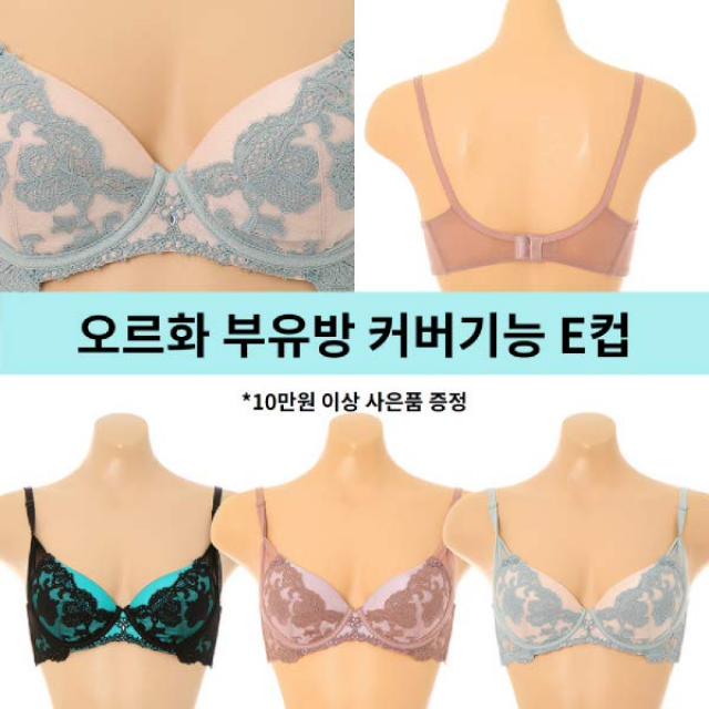 [현대백화점][비너스]오르화 셔링 디테일로 부유방을 감춰주는 바이사이드기능 E컵 보정브래지어 OBR5826