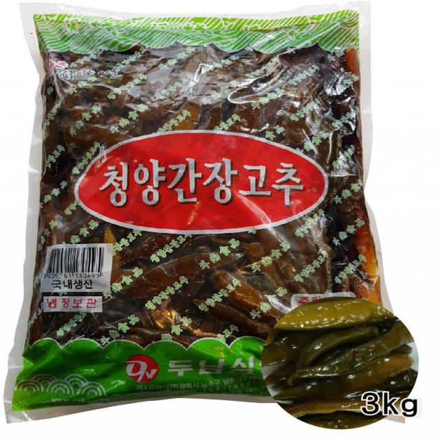 두남식품 청양간장고추 3kg 초간장 반찬/반찬 절임류, 단일상품