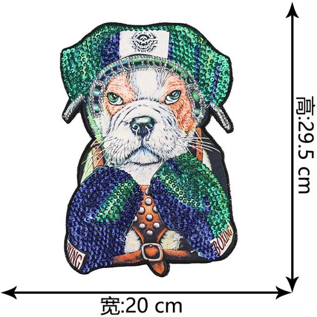 와펜 2020초대형 면적 자수 유행패션 패치 구슬조각 장식 옷 다운패딩 구멍수리스티커