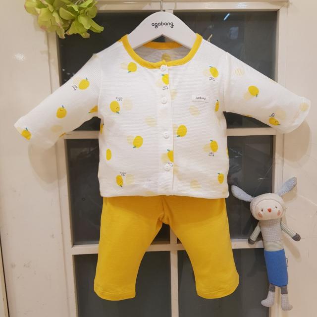 아가방 2021 여름 한눈에 딱 시원! 옐로옐로 이뻐 시원 가로결사이 바람슝슝 캭 시원! 늦봄부터 여름에 7부가 딱좋아 정말 필요해 7부 칠부! 딱 일세!