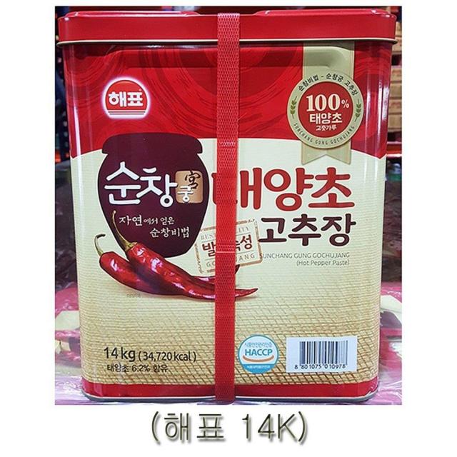 국내산(KOR604E87) 해표 태양초고추장 순창궁 14kg 고추장초장, 1