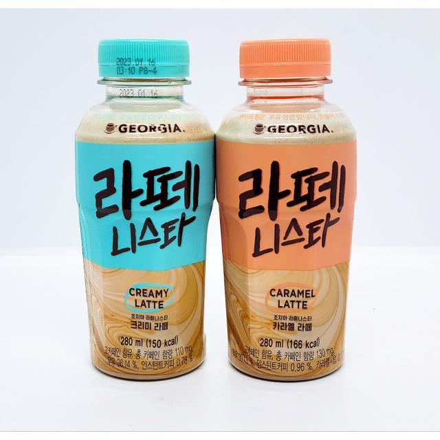 조지아 라떼니스타 카라멜라떼 12개입 + 크리미라떼 12개입, 24개, 280ml