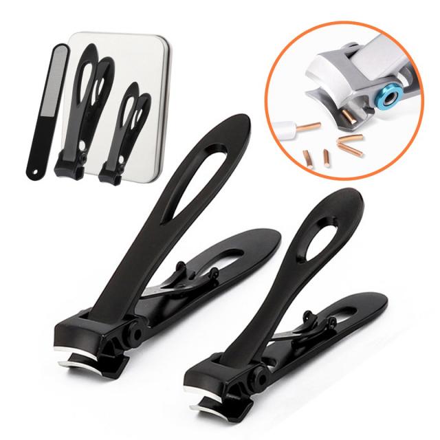 nailclippers 두꺼운 발톱깍기 내성 발톱깎이 무좀 발톱깎기 손톱깍기 세트, 1개, 손발톱깎이세트_블랙