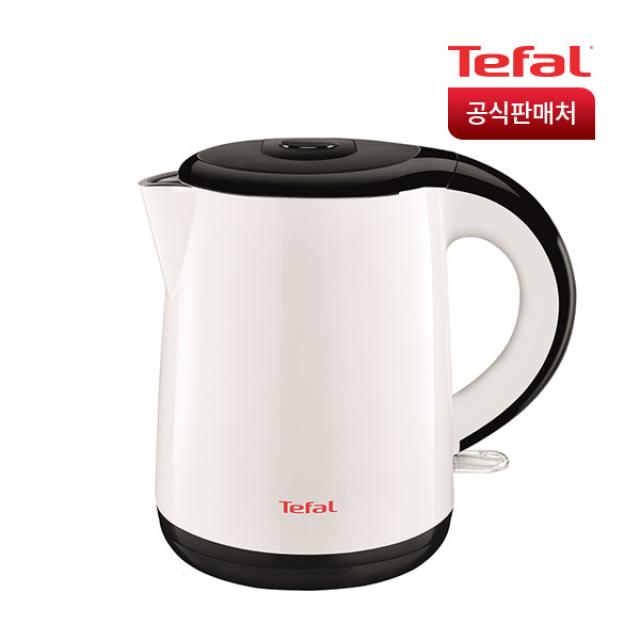 테팔 무선주전자 세이프티 1L 화이트 앤 블랙, KO2611KR