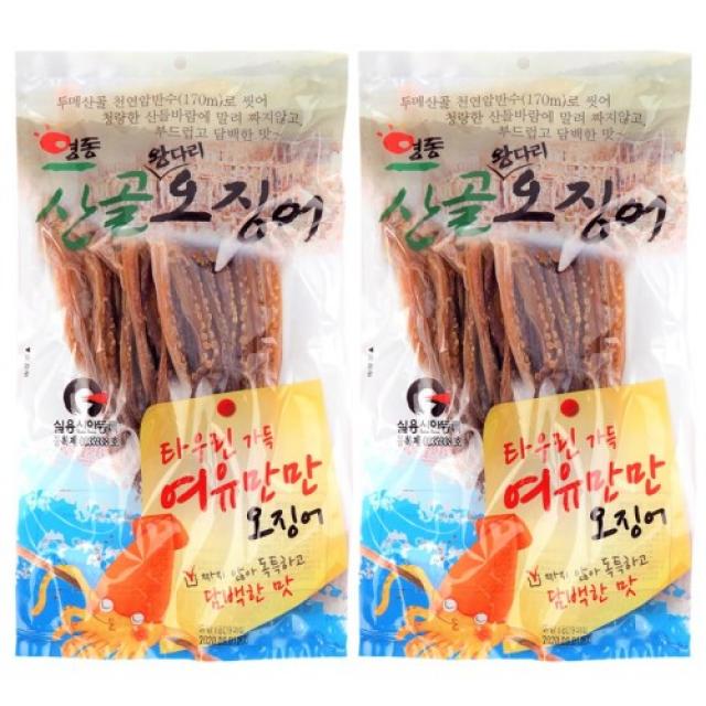 영동산골오징어 왕다리180g 5개내외 X 2봉 1개