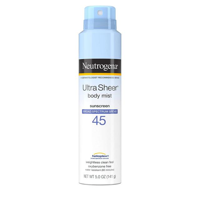 neutrogena 과격파 깎아지르다 spf#45 몸 안개 전체 도달 스프레이 5 온스 (141g))