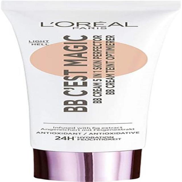 L 'Oreal Paris BB Cream C'est Magic 02 빛과 초경성 성분 무화과 물질적 인 성분 무화과 프로 비타민 B5 및 비타민 E SPF 20, 단일상품