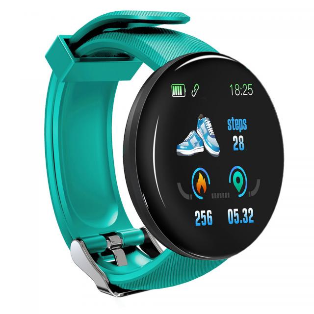 Royalways 1.3inch D18 블루투스 똑똑한 시계 심박수 감시자 Smartwatch 팔찌, 초록, D185