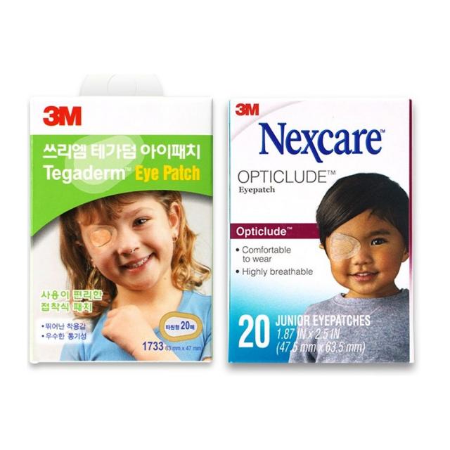 3M 테가덤 아이패치 20매 + 넥스케어 옵티클루드 아이패치 20매, 1세트