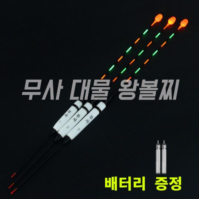 무사 대물 왕볼찌 1P + 배터리 425 2P 바다 민물전자찌 LED 전자찌 초고선명 고밀도 나노소재 카본다리 시인성 센서찌 스마트전자찌 광섬유 전자탑, 2호