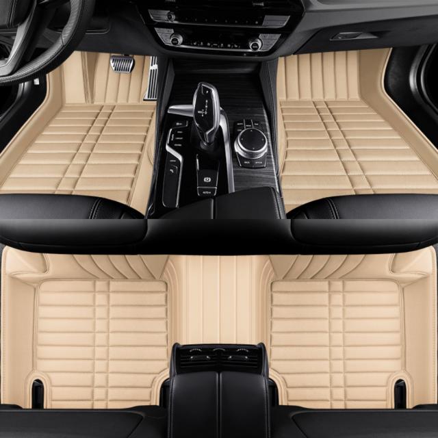 BMW 뉴3시리즈 5시리즈 740li 소가죽 코일 차량용 매트 카매트, U.베이지-홑겹