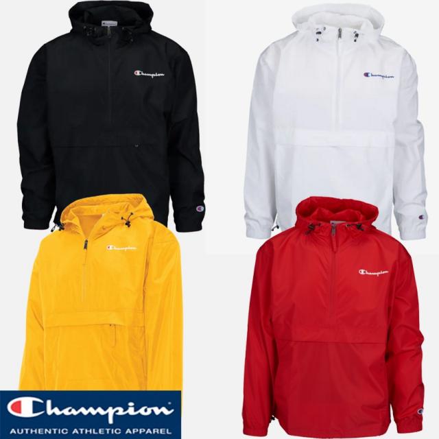 [해외] 미국정품 Champion Packable Anorak Jacket 챔피온 팩케이블 남자 아노락 바람막이 집업자켓