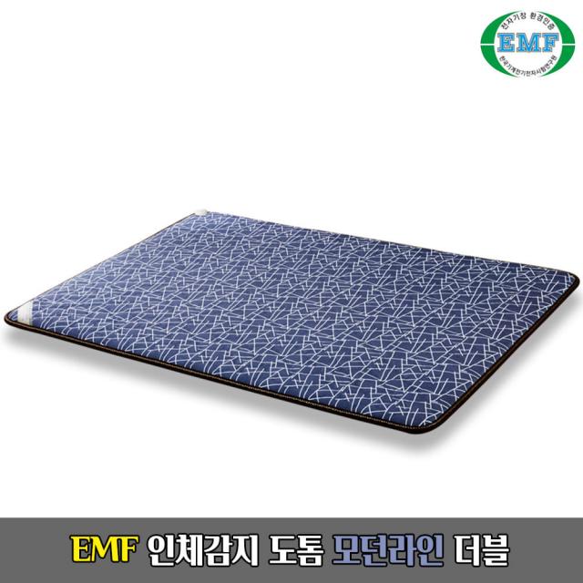 EMF 인체감지 도톰 모던라인 2인용전기장판 더블전기매트, 140X200