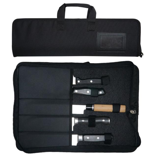 노미니 휴대용 천 칼가방, 1개, 1) 천 칼가방 5PCS 4홈