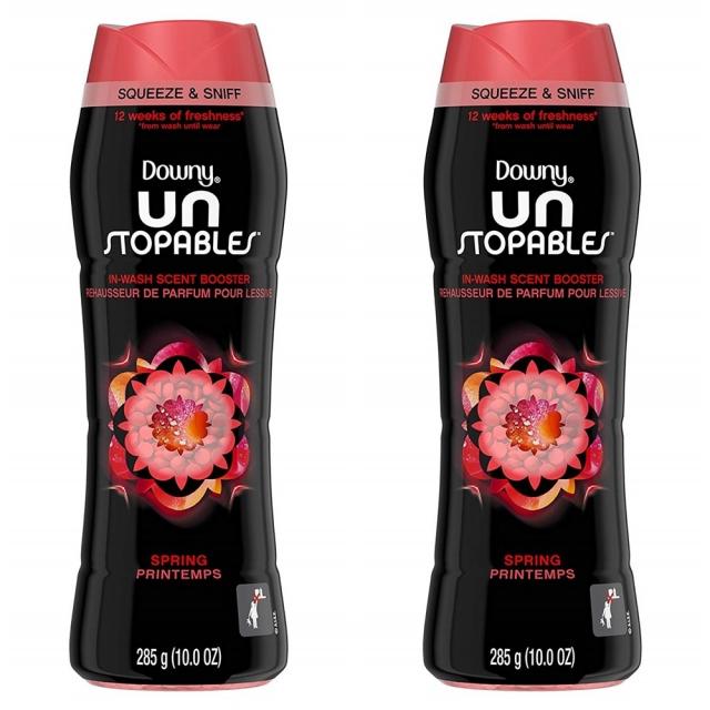 다우니 섬유 유연제 285g 2팩 센트 부스터 스프링 언스토퍼블 향 Downy Unstopables in-Wash Scent Booster Beads Spring 10 oz (Packaging May Vary), 1set