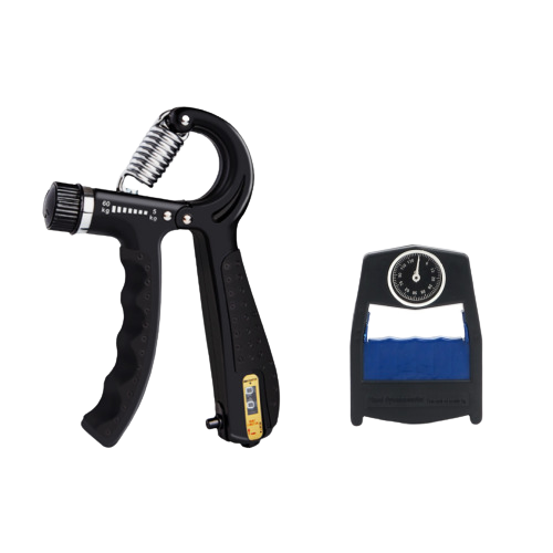 에이그 강도조절 카운트형 악력기 + 악력측정기 증정, 블랙