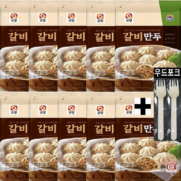 사조 육즙가득 갈비만두 180gx10봉, 10개, 180g