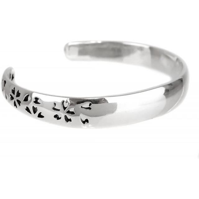 일본배송 지나브링그(JINA BRING)뱅글 실버 925곧장 사쿠라 문 디자인 일본의 마음 벚꽃 일본의 전통 사
