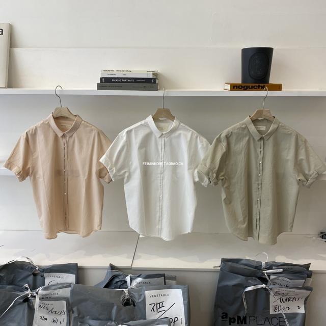 세컨드플랫폼 심플반팔셔츠 갈아타다 VEGETABLE 면100 슬림핏 매듭을 짓다